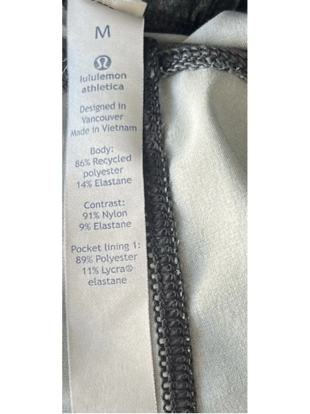 Lululemon Pace Breaker Short Mens Medium Gray Black Heather Pockets Jog Gym
